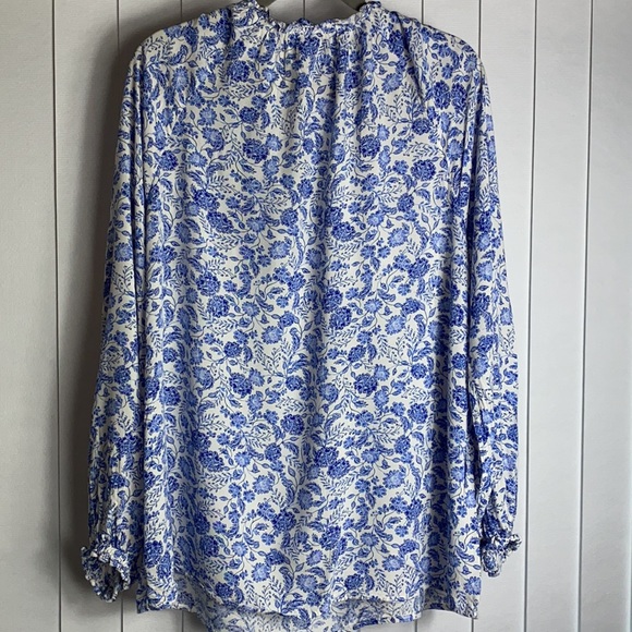 Gifted to PFF-Old Navy top blue and white size Large (tall) - Picture 3 of 8